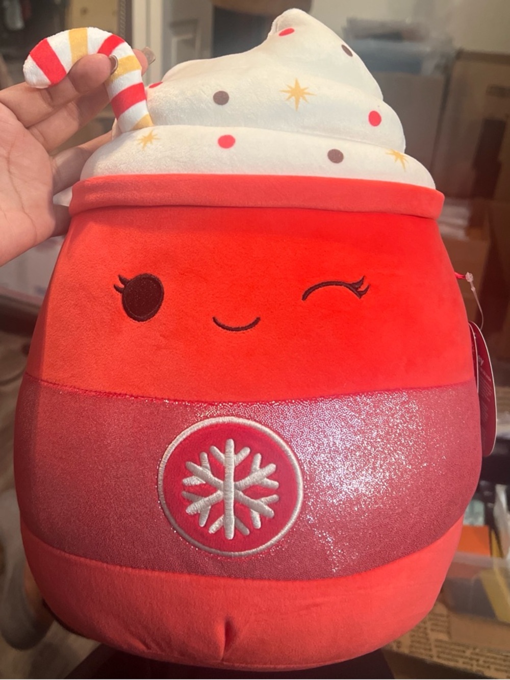 Squishmallows Tinsley 16” Christmas Hot Cocoa Plush NWT Holiday Mug - Picture 3 of 3